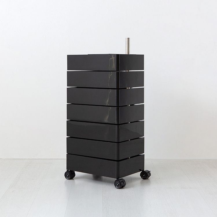 빙그리 회전서랍 트롤리 7단 블랙 3747.3474