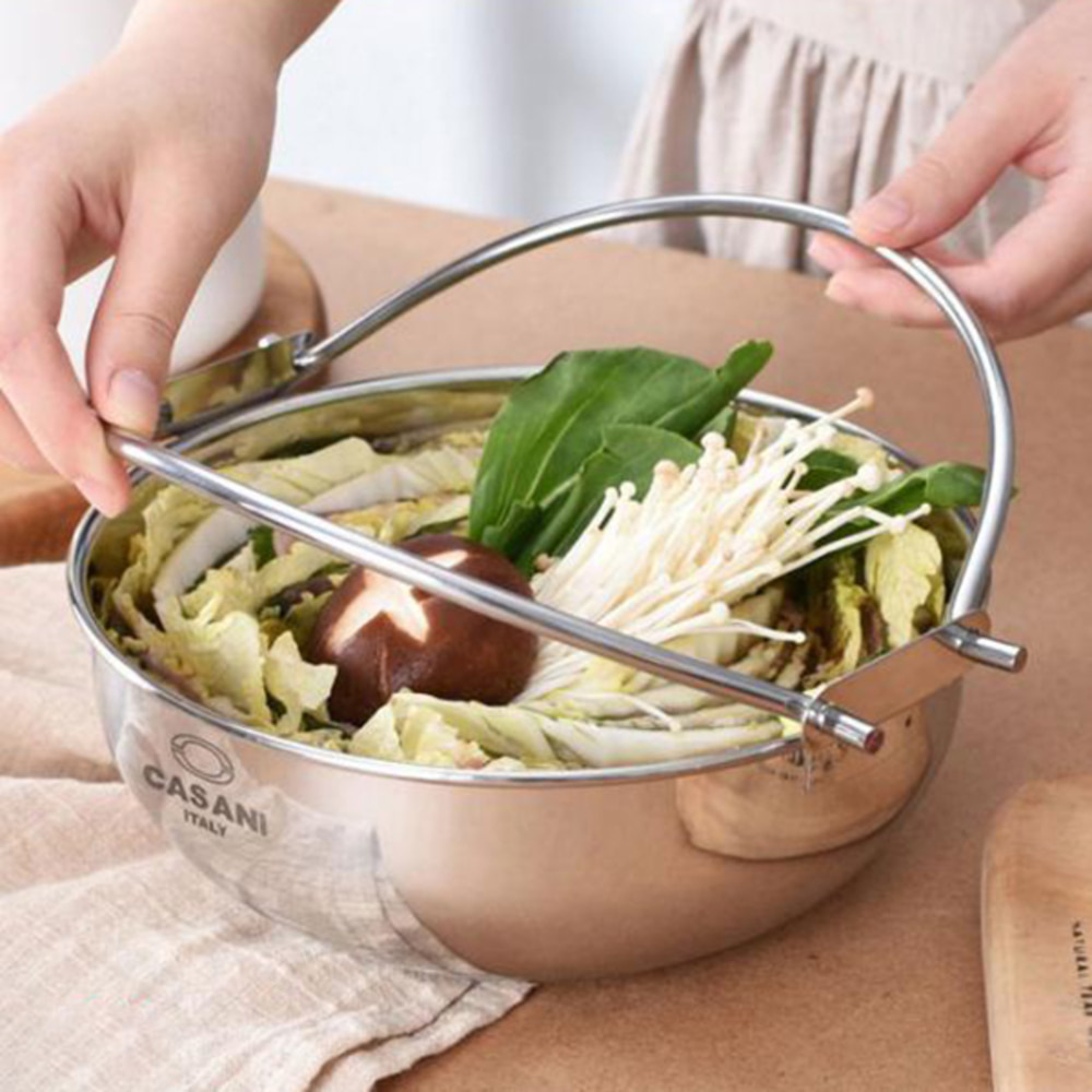 스텐 샤브샤브 전골냄비 20cm 오뎅탕 나베 마라탕 인덕션냄비