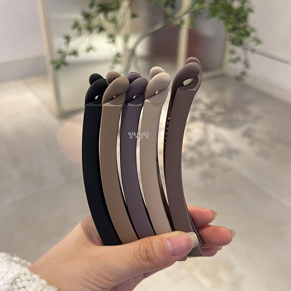 무광 바나나핀 긴머리 포니테일집게핀 일자 삔 - 상세 이미지 5