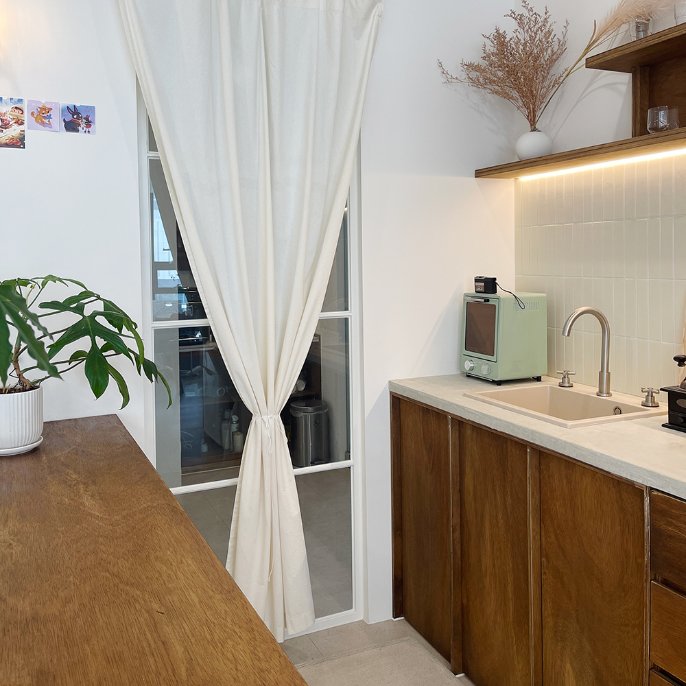 사라하우스 네츄럴 순면 광목 중문 가림막 가리개 커튼