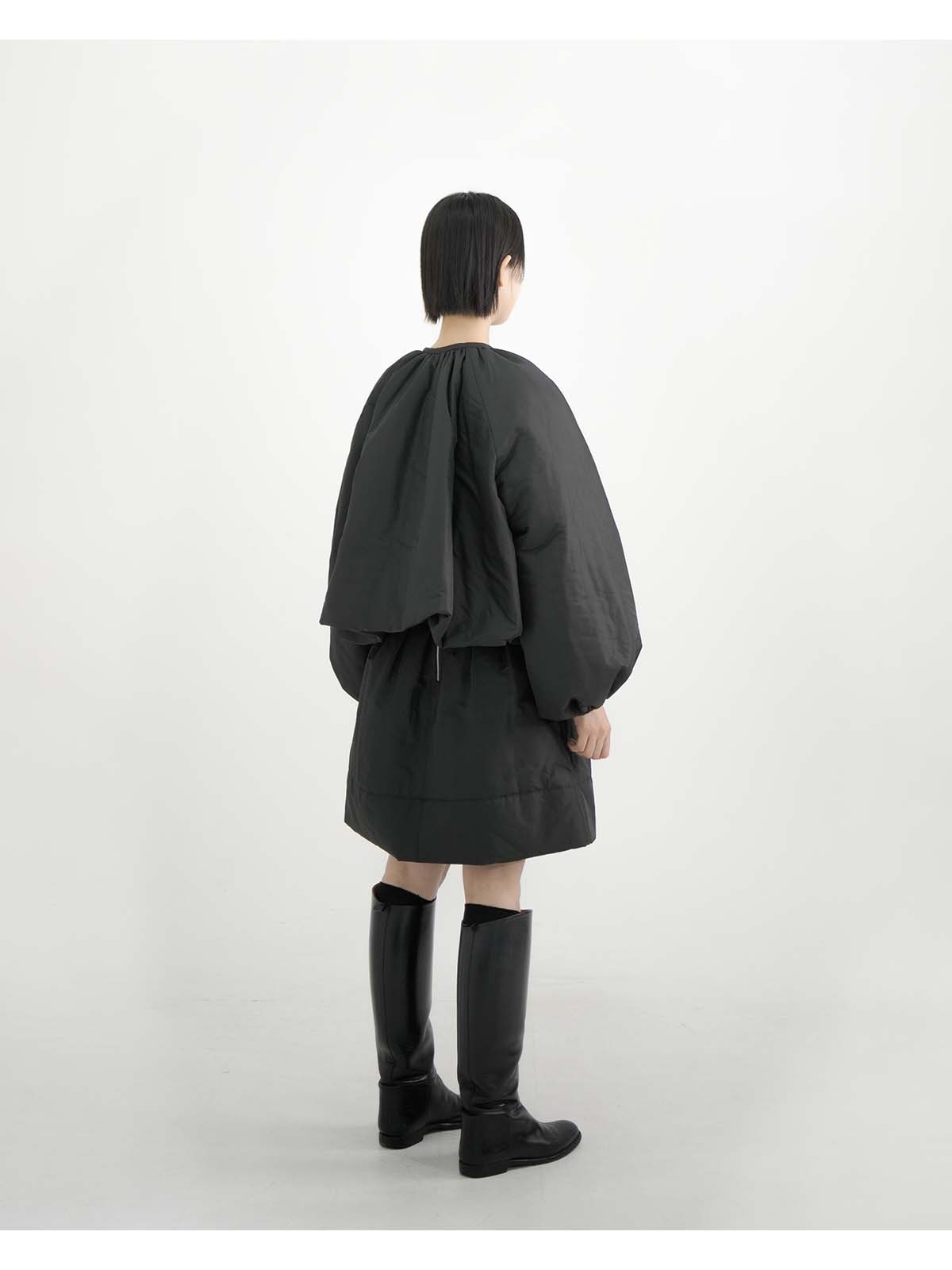 유노이아 EUNOIA MOSS PADDING SHORT SKIRT BLACK : TRIPLESTORE