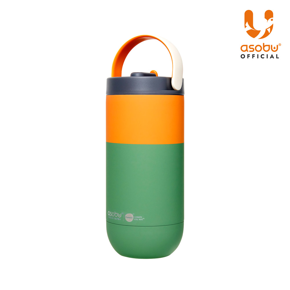 아소부 스테인레스 보온보냉 빨대 대용량 세라믹 텀블러 오르빗 900ml, 파스텔그린 - 상세 이미지 2