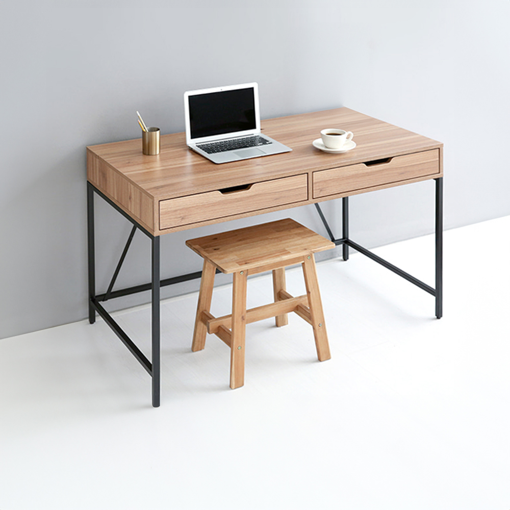 OLAF 책상 서랍2칸 KS1012TB 1200x600mm, 라이트브라운