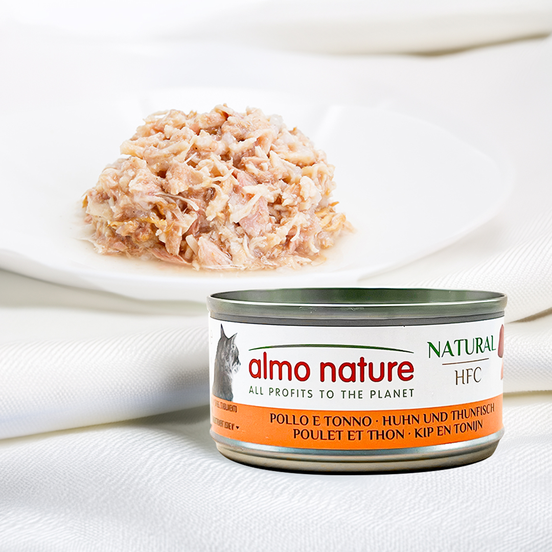 [N포인트] 알모네이쳐 HFC 고양이 주식캔 습식사료 닭고기 참치, 70g, 1개 이미지 4