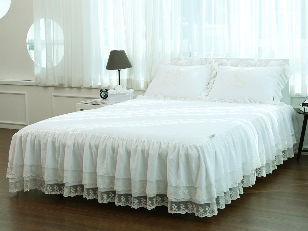 류금숙 프렌치향기 실키케어 향균프릴 이중프릴침대커버 SS/Q/K/SK 국내생산