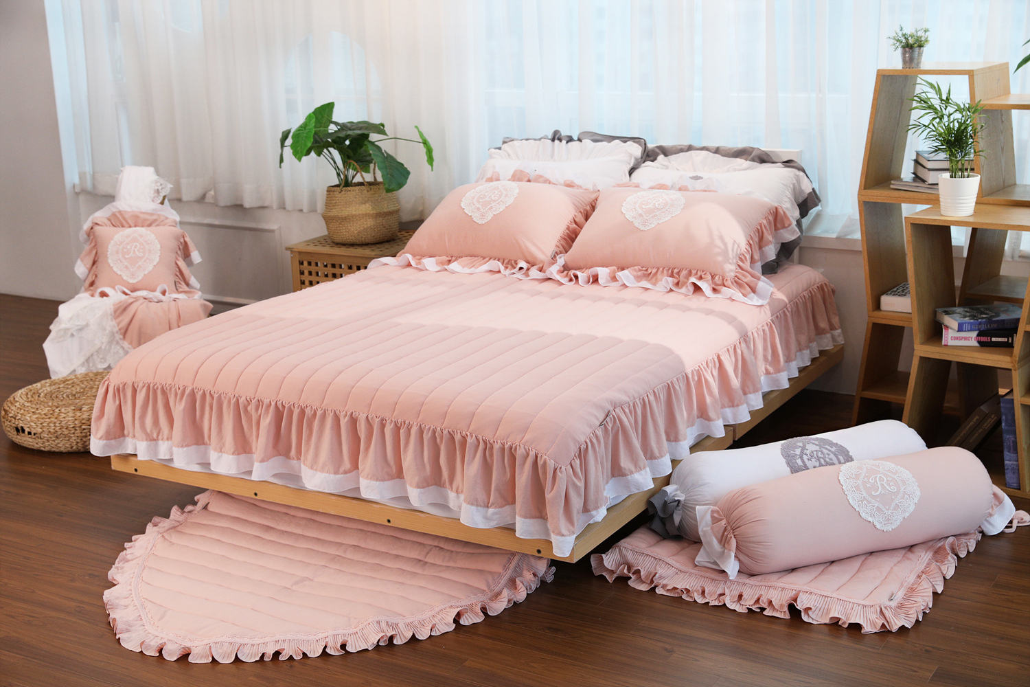 류금숙 프렌치감성 실키케어 향균프릴 숏프릴매트커버 SS/Q/K/SK 국내생산