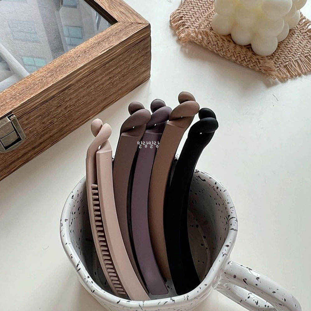 무광 바나나핀 긴머리 포니테일집게핀 일자 삔 - 상세 이미지 2