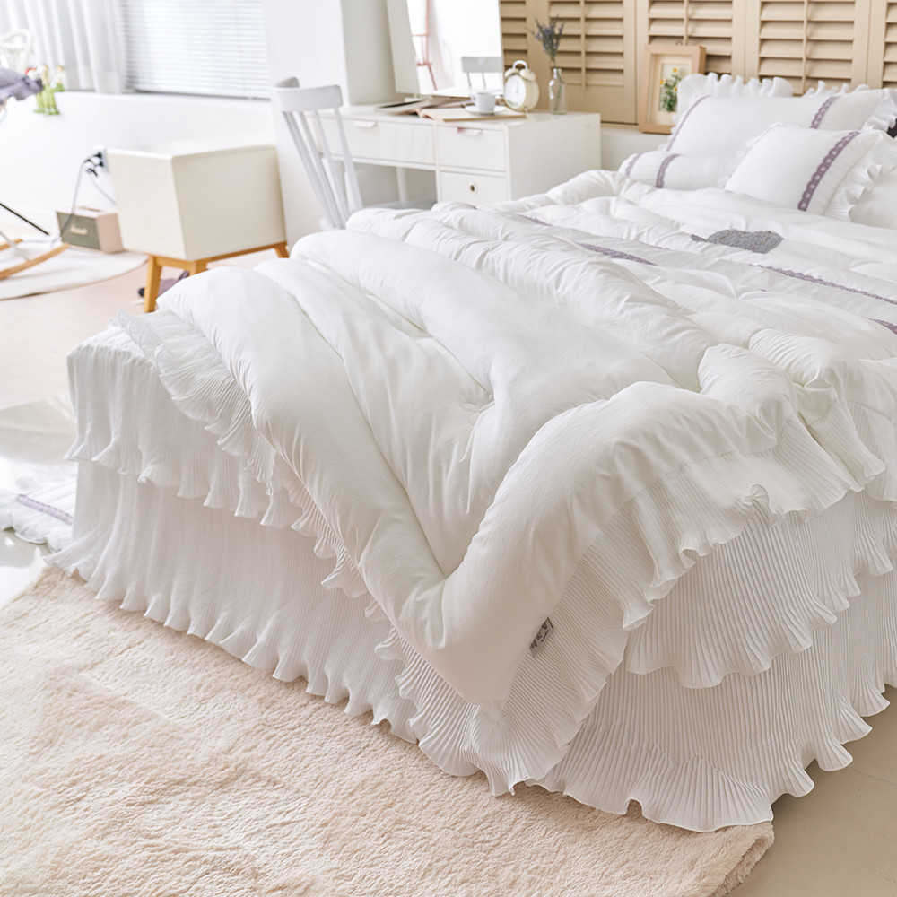 류금숙 플리츠 항균실키케어 프릴 차렵이불 베개커버 숏매트커버세트 SS/Q/K/SK 국내생산