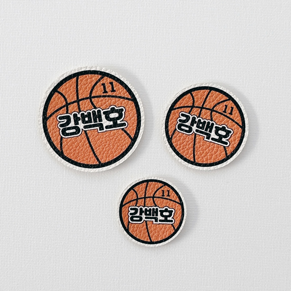 축구공 농구공 배구공 테니스공 와펜 브로치 뱃지 네임택 재접착스티커 - 상세 이미지 3