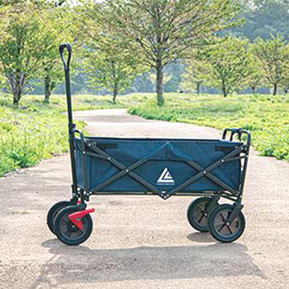 접이식 캠핑 웨건 다목적 이동식 브레이크 폴딩 롱바디 카트 색상랜덤