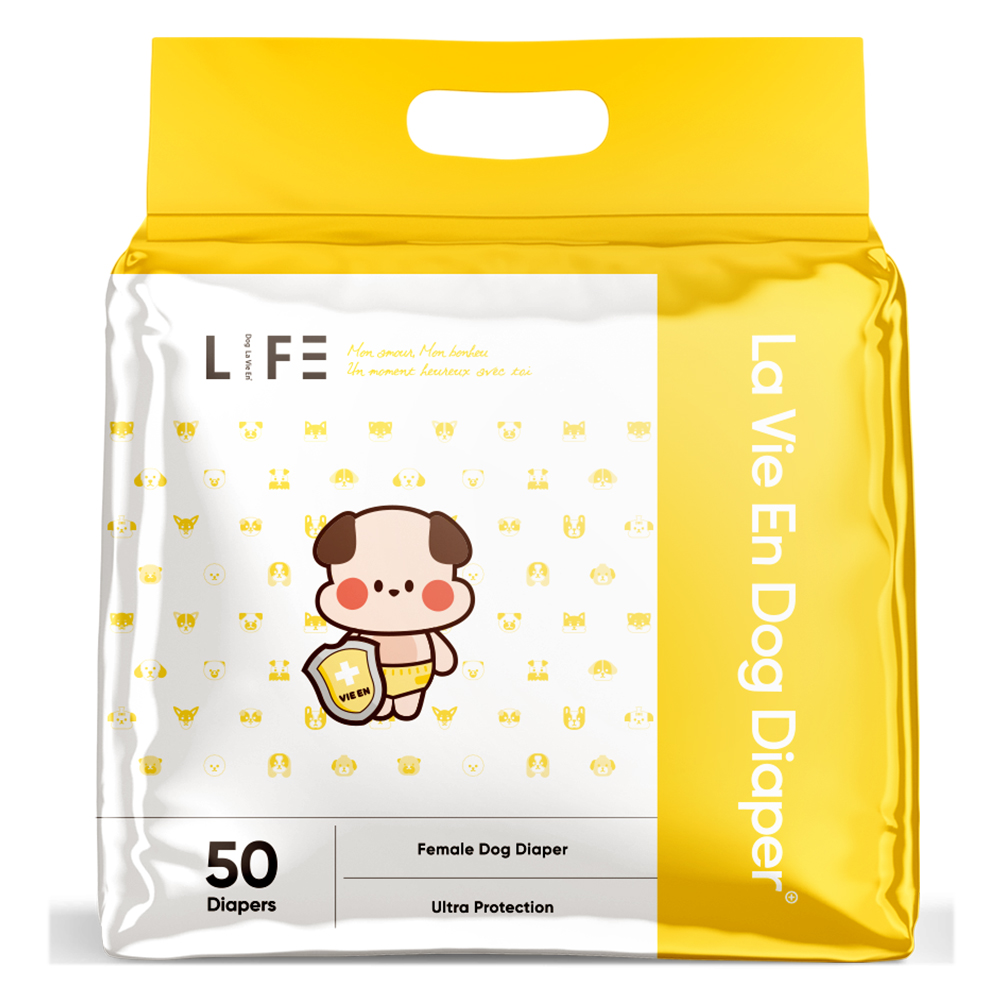 라비앙독 암컷 강아지 기저귀 애견 매너벨트 생리대 배변 훈련 패드 S(소형), 50매입, 1개