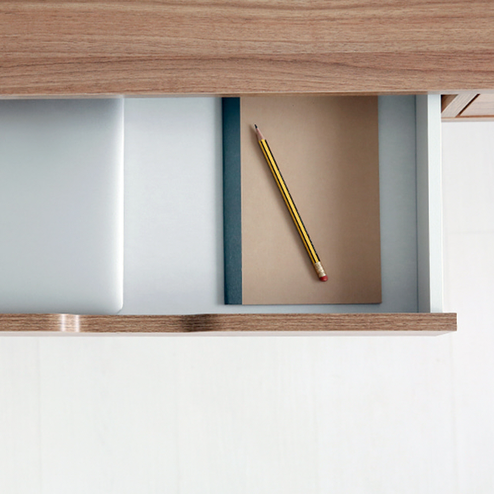OLAF 책상 서랍2칸 KS1012TB 1200x600mm, 라이트브라운