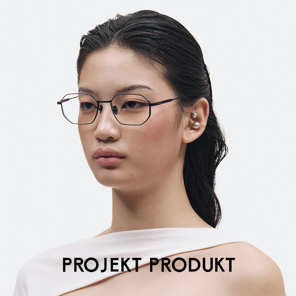 프로젝트프로덕트 HM13 CMBK 반무광 블랙 다각형 코받침 긱시크 빈티지 안경테 - 상세 이미지 3