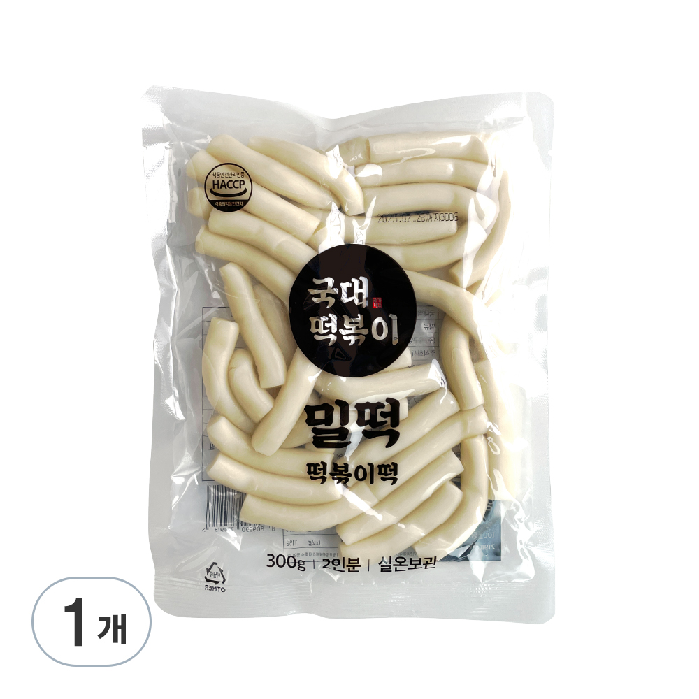 국대떡볶이 실온보관 밀떡(소스별매) 기본맛, 300g, 1개 - 상품 이미지