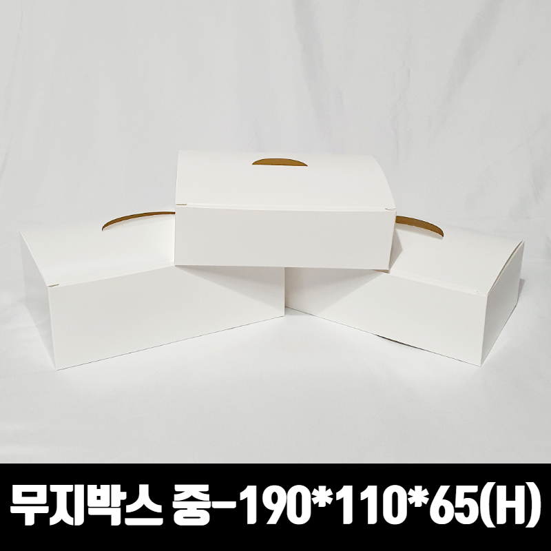 특가 화이트지 무지 치킨박스 소 200매 상자 닭강정 포장용기 배달 - 상세 이미지 3