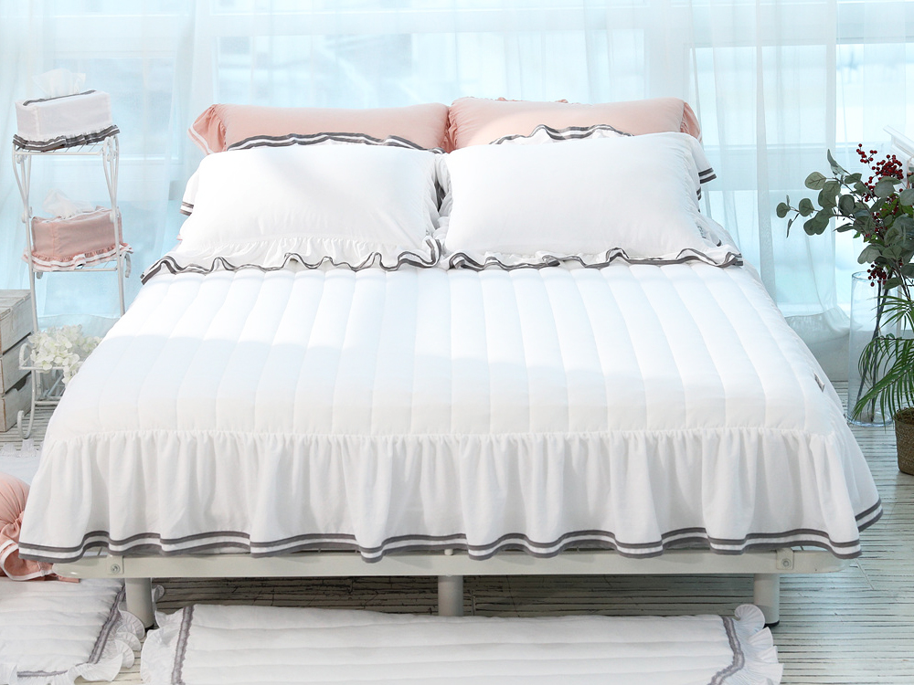 류금숙 투라인 실키케어 향균프릴 숏프릴매트커버 SS/Q/K/SK 국내생산