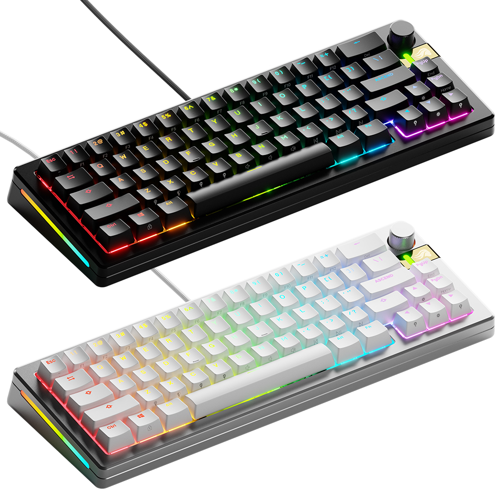 글로리어스 GMMK3 PRO HE 65% Prebuilt 커스텀 래피드 트리거 유선 게이밍 키보드(블랙/실버) - 메인 이미지