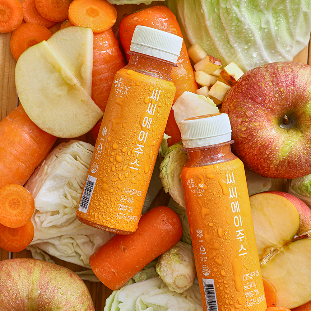 (생즙연구소)국내산 NFC 착즙 CCA주스 120ml 14병 까주스 사과 양배추 당근