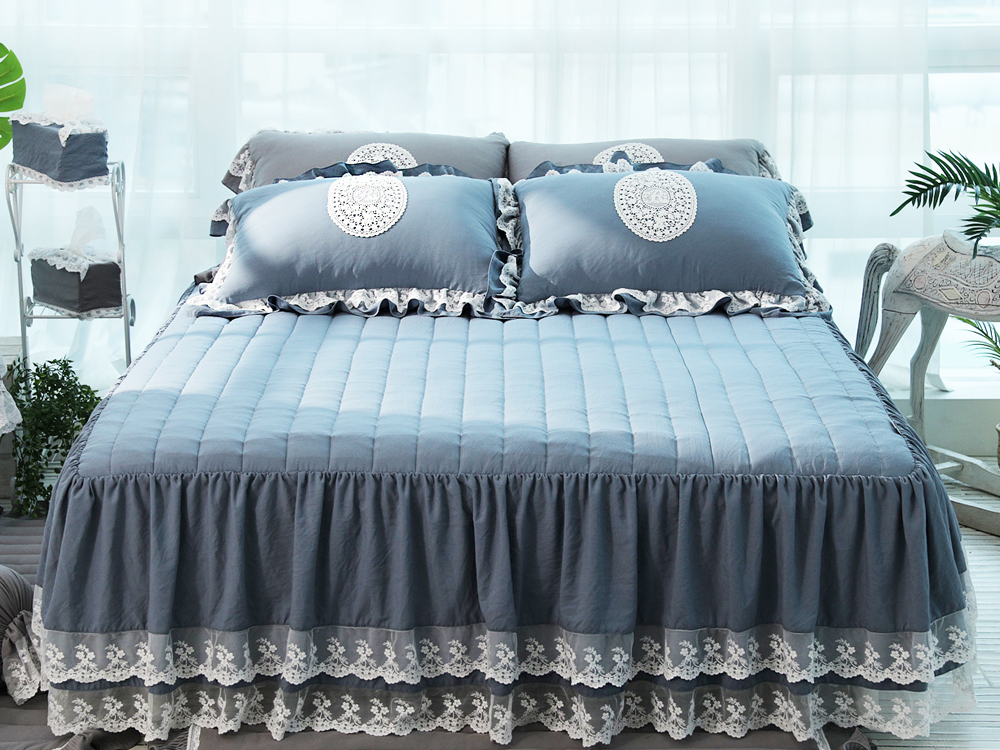 류금숙 프렌치향기 실키케어 향균프릴 이중프릴침대커버 SS/Q/K/SK 국내생산