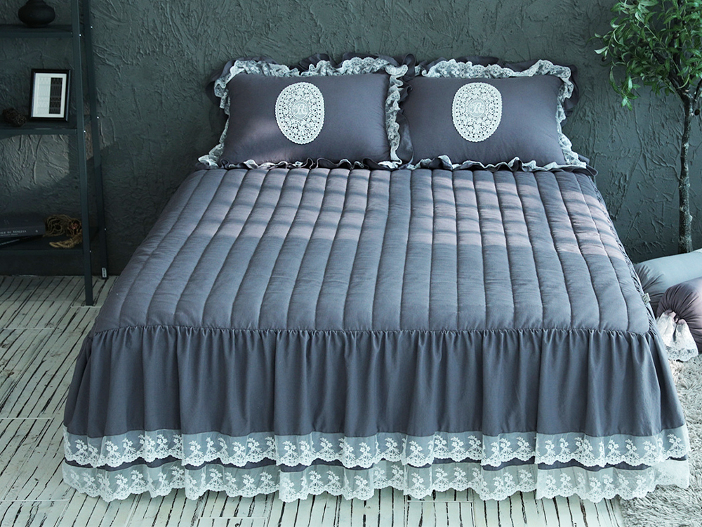 류금숙 프렌치향기 실키케어 향균프릴 이중프릴침대커버 SS/Q/K/SK 국내생산