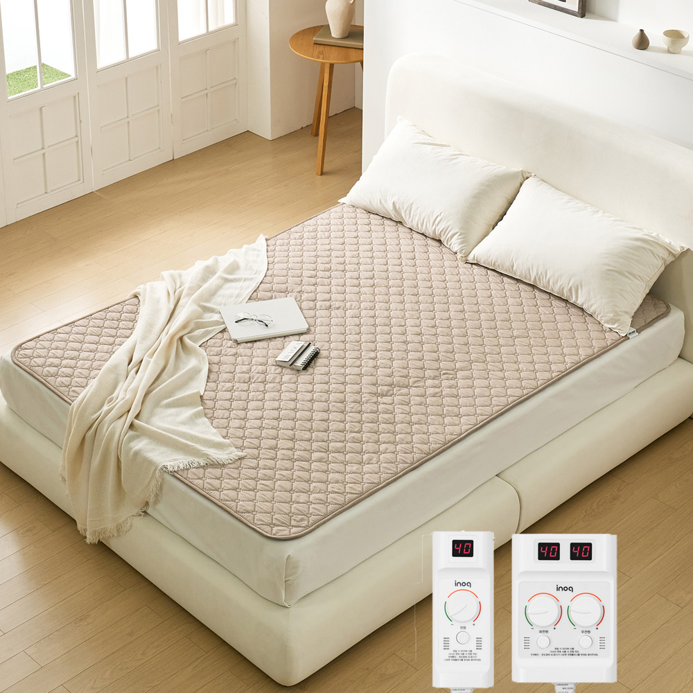 겨울 전자파 안심 카본 탄소 EMF 더블 베이지 2인용 전기요