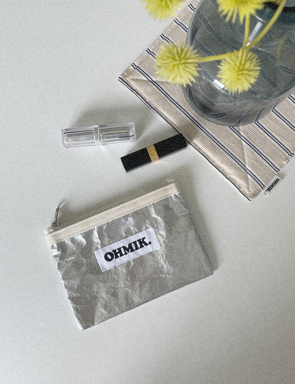 OHMIK. 오미크 파우치 디자이너 심플 이너백 화장품 여성용품 여행용 가방 - 상세 이미지 5
