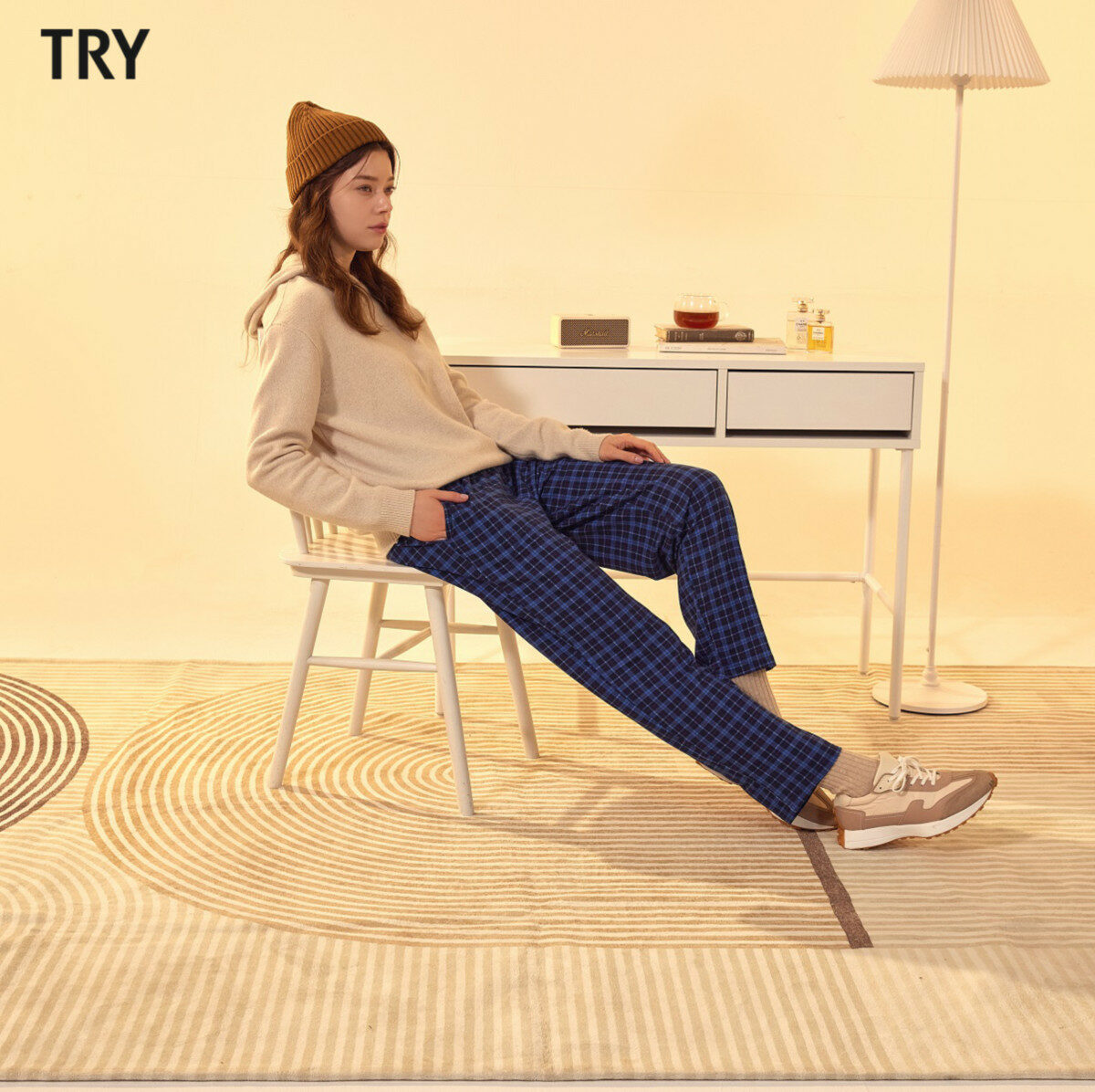 TRY 피치기모 파자마 팬츠 3종(여성) - 상세 이미지 2