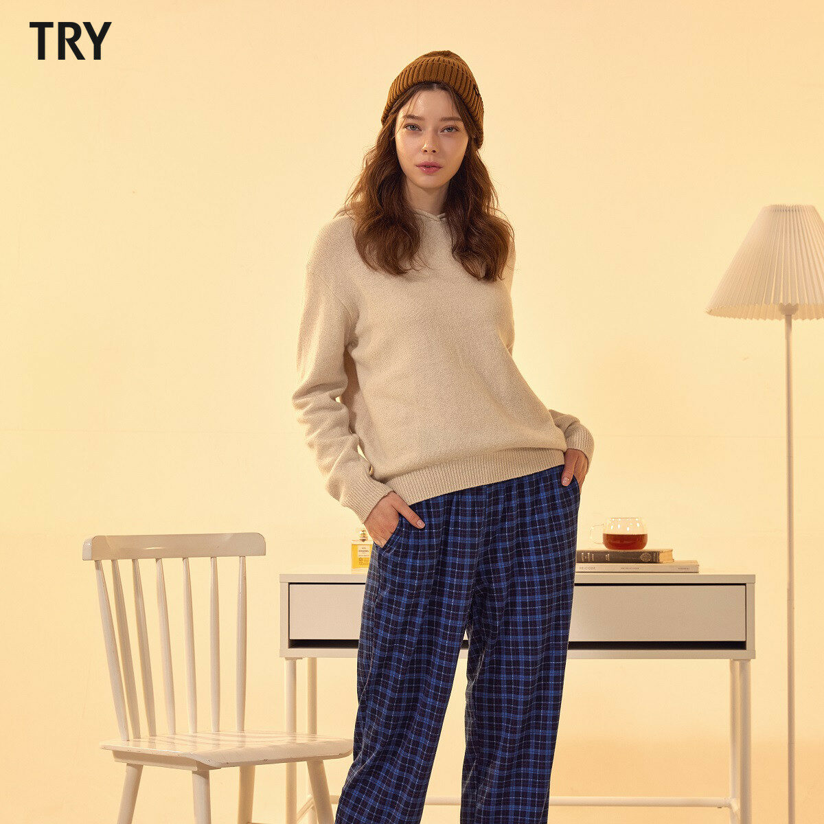TRY 피치기모 파자마 팬츠 3종(여성) - 상세 이미지 3