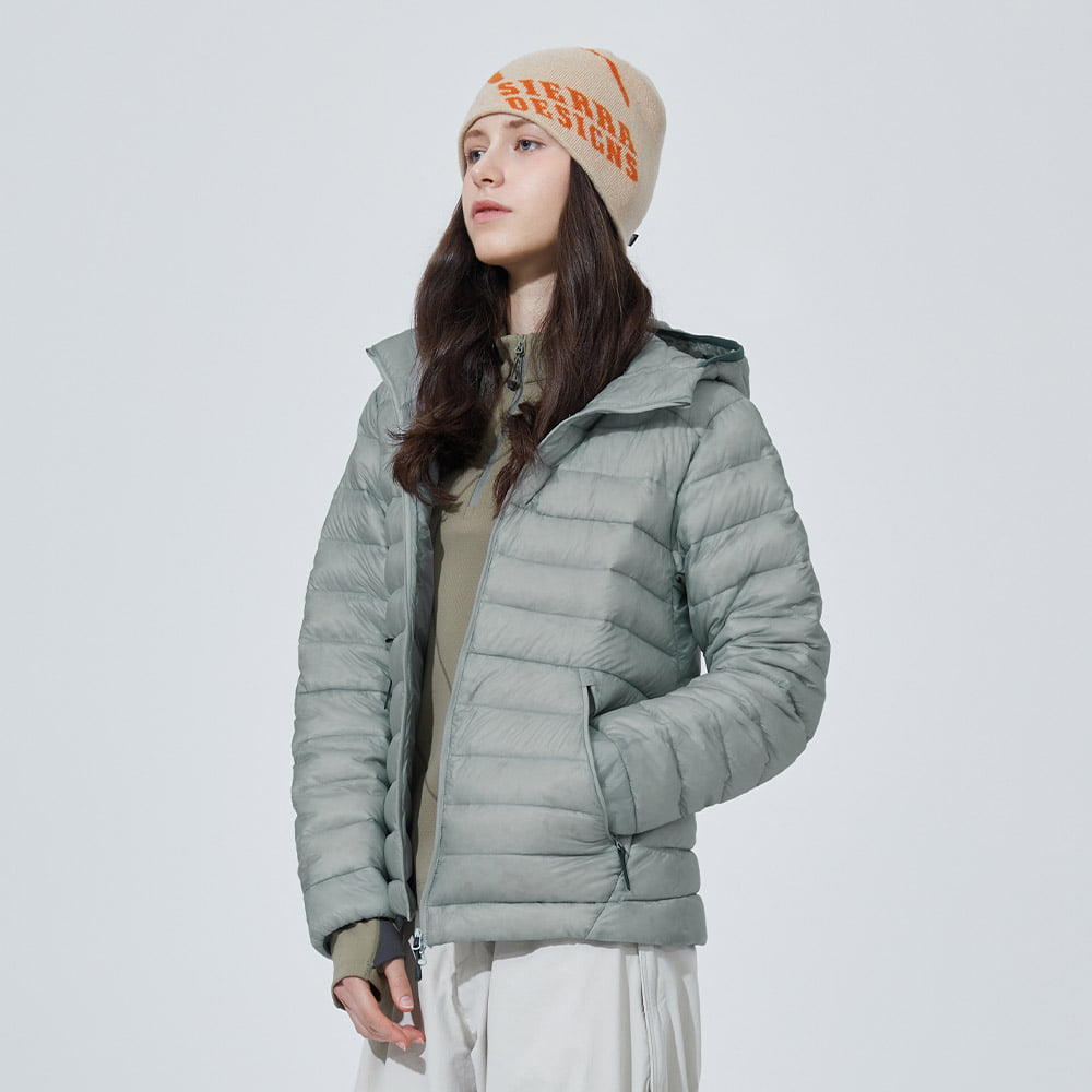 [시에라디자인 공식]W) 뮤어(MUIR) 경량 구스다운 후드자켓 LIGHT GREY : SIERRA DESIGNS