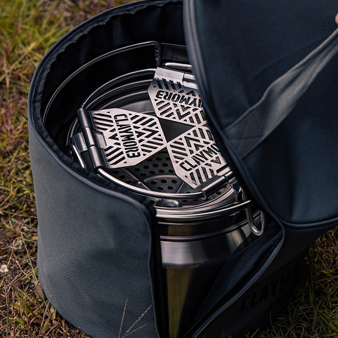 크레모아 아르더 33 캠핑 화로대 원형 그릴 휴대용 바베큐 스테인리스 접이식 불멍