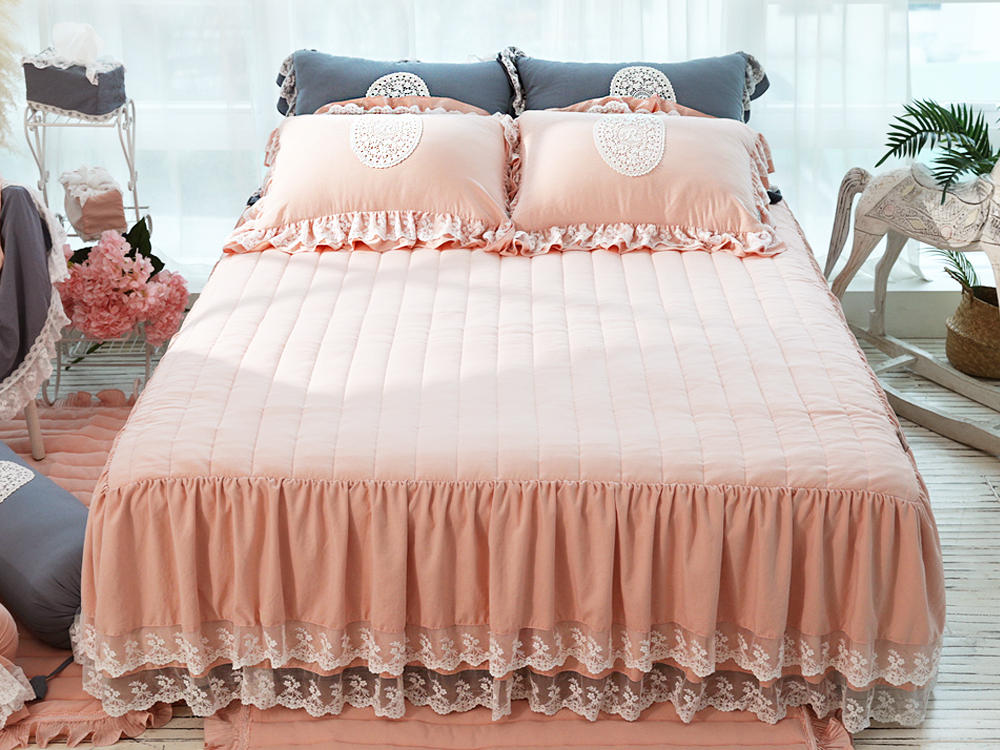 류금숙 프렌치향기 실키케어 향균프릴 이중프릴침대커버 SS/Q/K/SK 국내생산