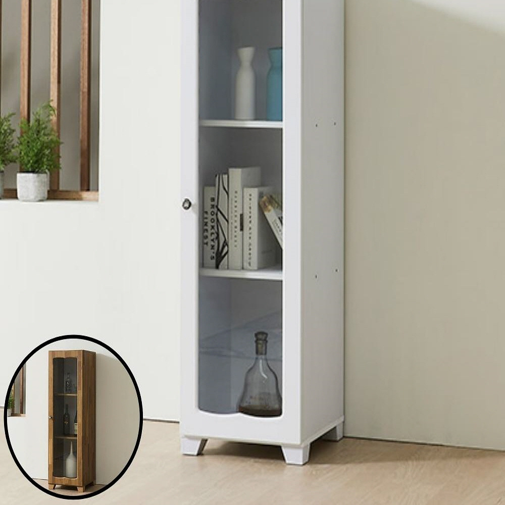 3단 나무장식장 소형장식장 폭좁은수납장 멀바우