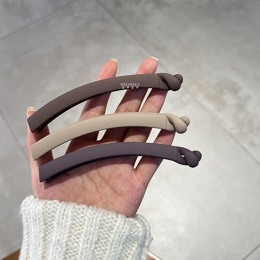 무광 바나나핀 긴머리 포니테일집게핀 일자 삔 - 상세 이미지 3