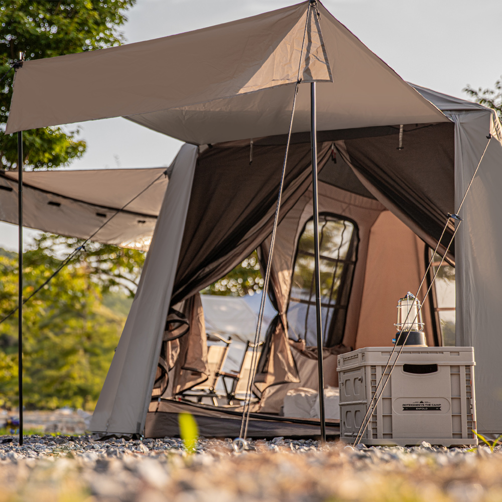 로티캠프 원터치 텐트 그늘막 캠핑 감성 비치 나들이 힐하우스 브리즈 탄