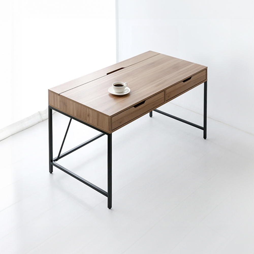 OLAF 책상 서랍2칸 KS1012TB 1200x600mm, 라이트브라운