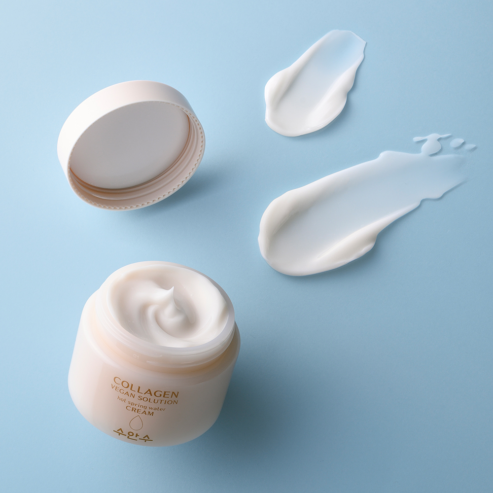 에네스티 수안수 콜라겐 비건 솔루션 온천수 미백 주름개선 크림 80g