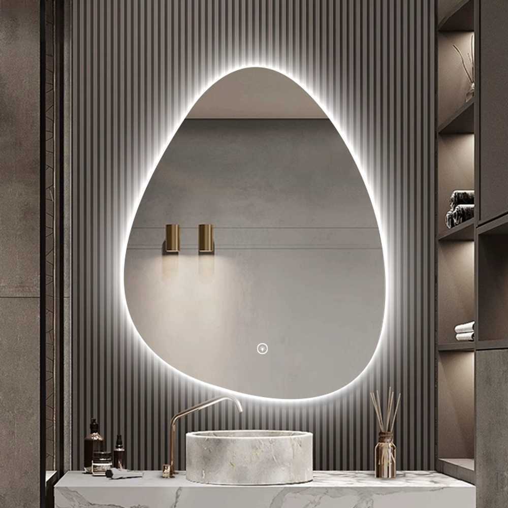 물방울 거울 LED 터치 인테리어 망고 카페 드레스룸 70x90cm - 상세 이미지 4