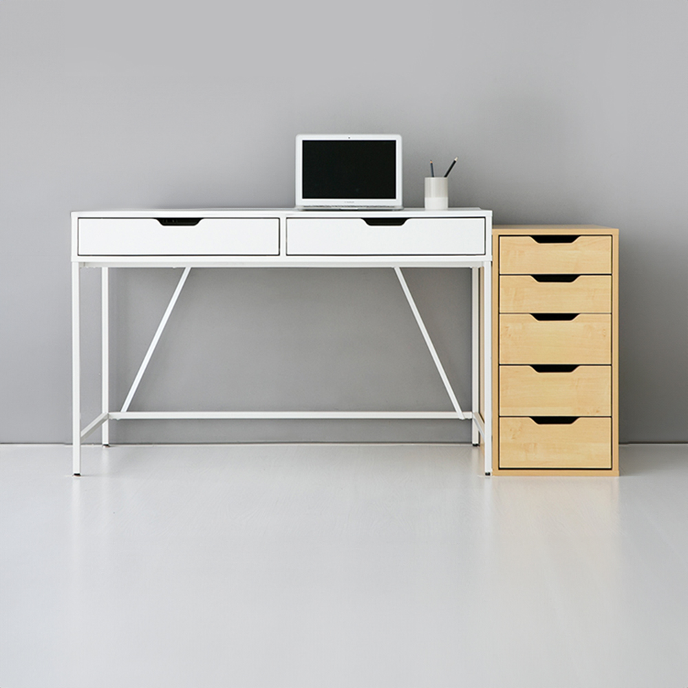 OLAF 책상 서랍2칸 KS1012TB 1200x600mm, 화이트
