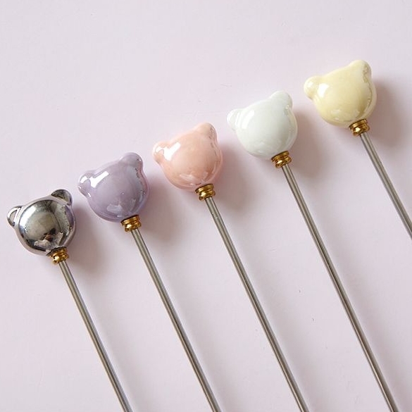 마이컬렉션 하이볼 머들러 칵테일 스틱 롱 티스푼 스텐 곰돌이 대