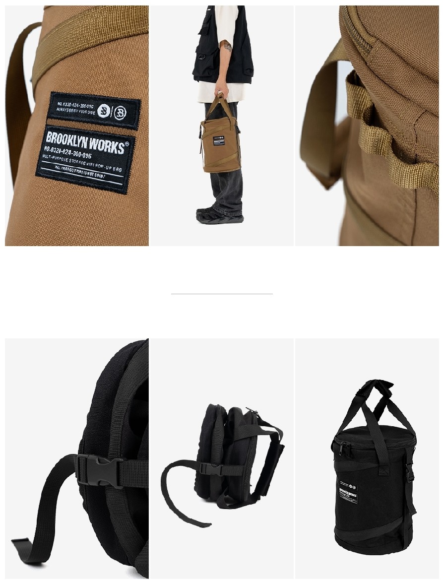 브루클린웍스 팝업 백 미니 휴지통 쓰레기통 바스켓 접이식 휴대용