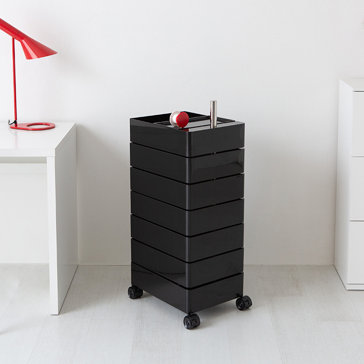 빙그리 회전서랍 트롤리 7단 블랙 3747.3474