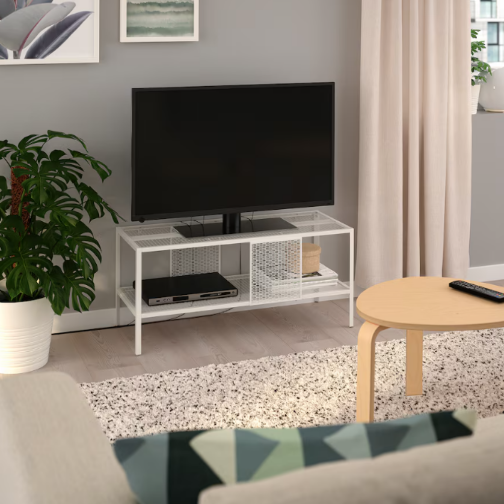 이케아 거실장 티비다이 TV 티비장 낮은 높은 선반 바게보화이트 900x350x4002단