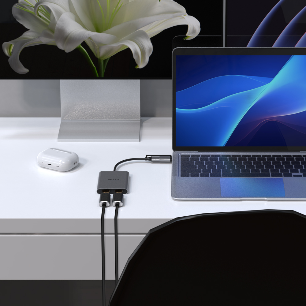 넥스트유 버이맨 USB C to HDMI 4K 듀얼 모니터 확장 컨버터 젠더 - 상세 이미지 4
