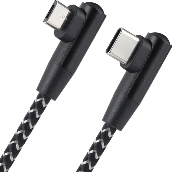 강원전자 넷메이트 USB2.0 CM-Micro 5핀 꺾임 패브릭 케이블 1m NM-UCMB01A - 상세 이미지 3