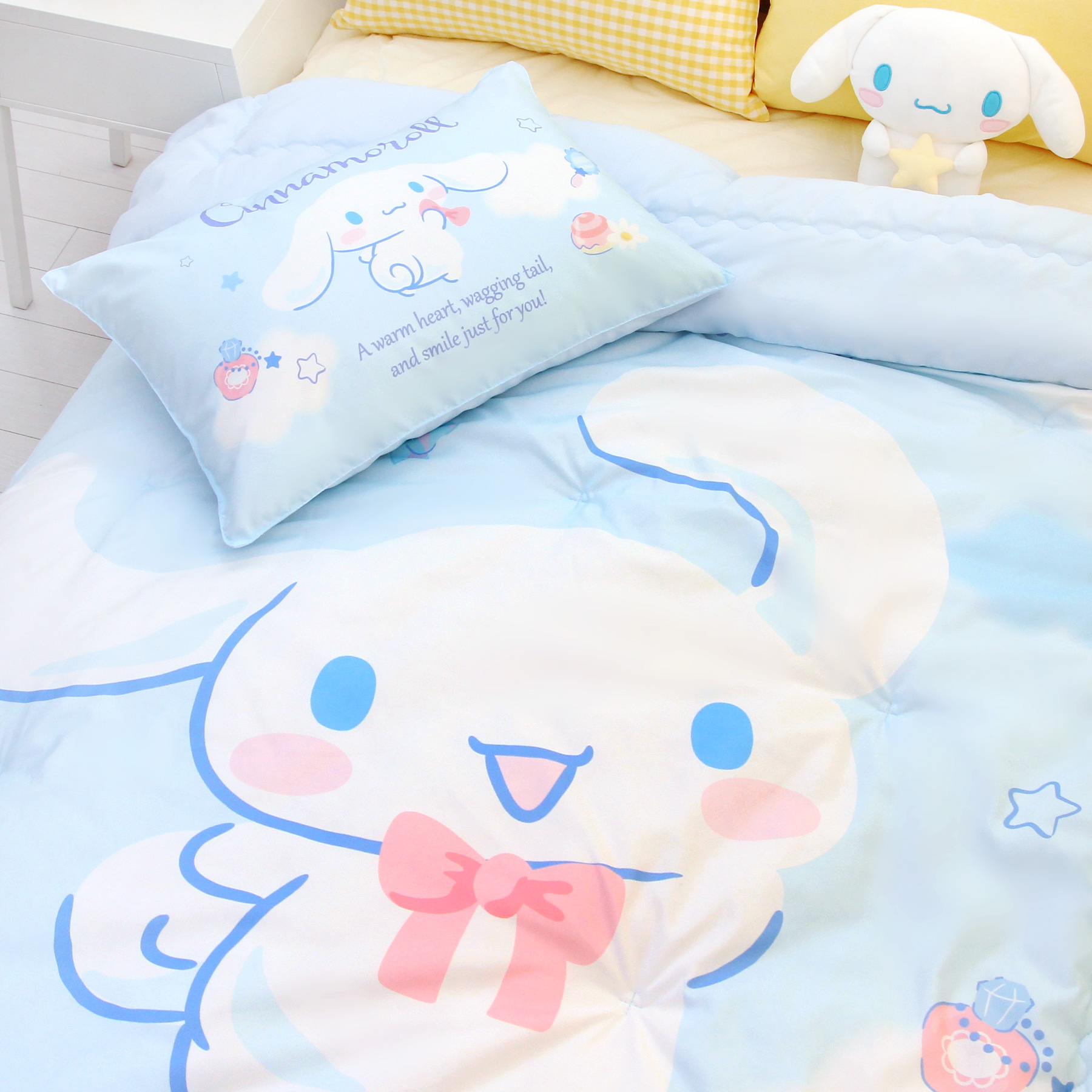 산리오 시나모롤 차렵이불 베개커버 침구세트 코튼캔디