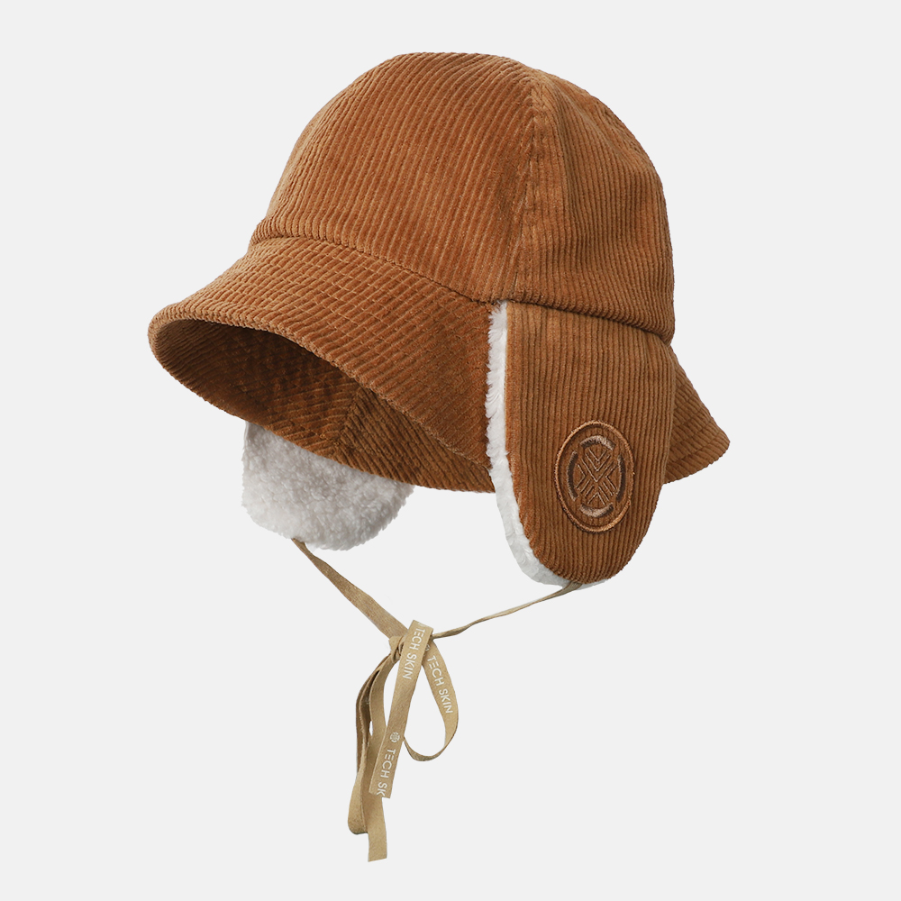 테크스킨 여성 코듀로이 이어머프 버킷햇 골프모자 방한용품