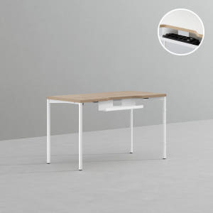 데스커 컴퓨터 책상 2.0 1200x600mm, 메이플+화이트 솔직 후기 | 실제 배치 사진 포함 - 상품 이미지 1