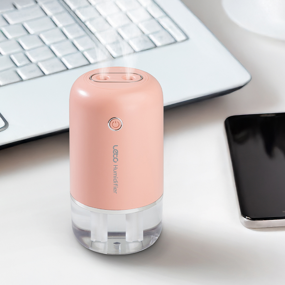 레토 무선 듀얼 퓨어 미니가습기 무드등 탁상용 책상 사무실 가습기