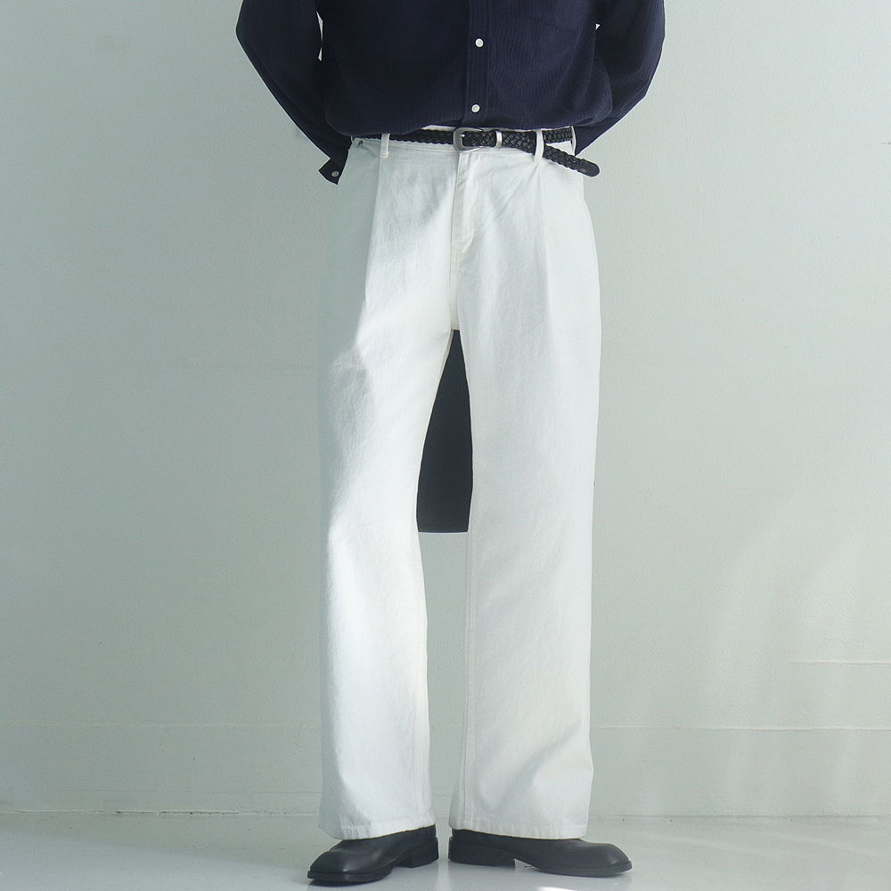 남자 면 바지 원턴 남성 슬랙스 남자 와이드팬츠 - 상세 이미지 2