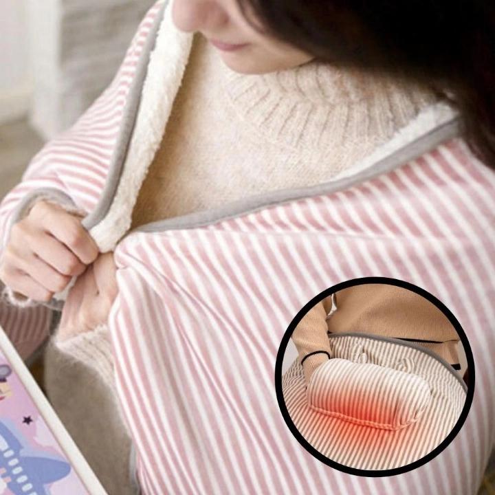 무릎전기담요 극세사 usb담요 휴대용 발열담요 - 상품 이미지